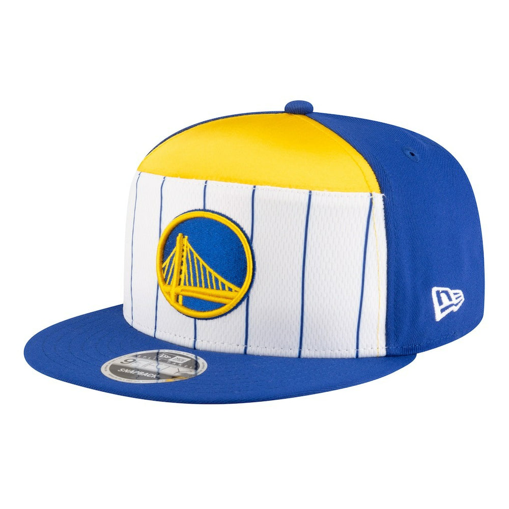 New Era - Golden State Warriors Youth 2025 NBA Tip Off Split Panel 9FIFTY Snapback Hat - White/Royal