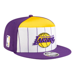 New Era - Los Angeles Lakers Youth 2025 NBA Tip Off Split Panel 9FIFTY Snapback Hat - White/Purple