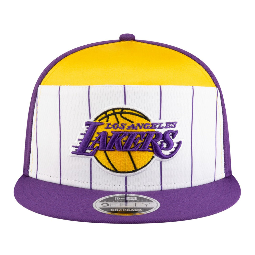 New Era - Los Angeles Lakers Youth 2025 NBA Tip Off Split Panel 9FIFTY Snapback Hat - White/Purple