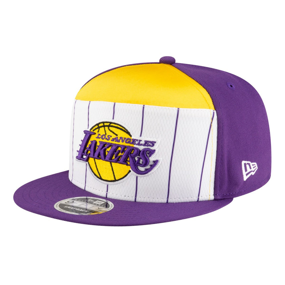 New Era - Los Angeles Lakers Youth 2025 NBA Tip Off Split Panel 9FIFTY Snapback Hat - White/Purple