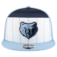 New Era - Memphis Grizzlies Youth 2025 NBA Tip Off Split Panel 9FIFTY Snapback Hat - White/Light Blue