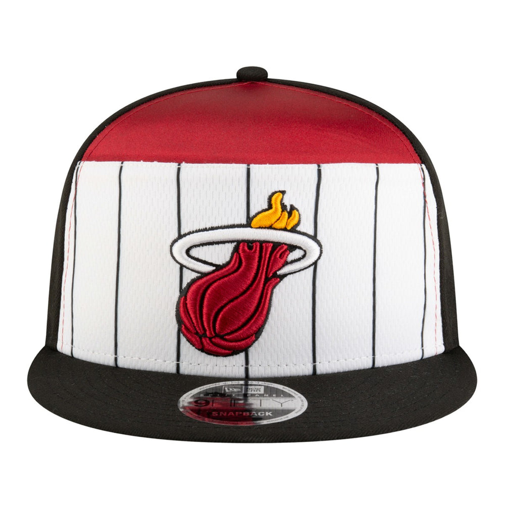 New Era - Miami Heat Youth 2025 NBA Tip Off Split Panel 9FIFTY Snapback Hat - White/Black