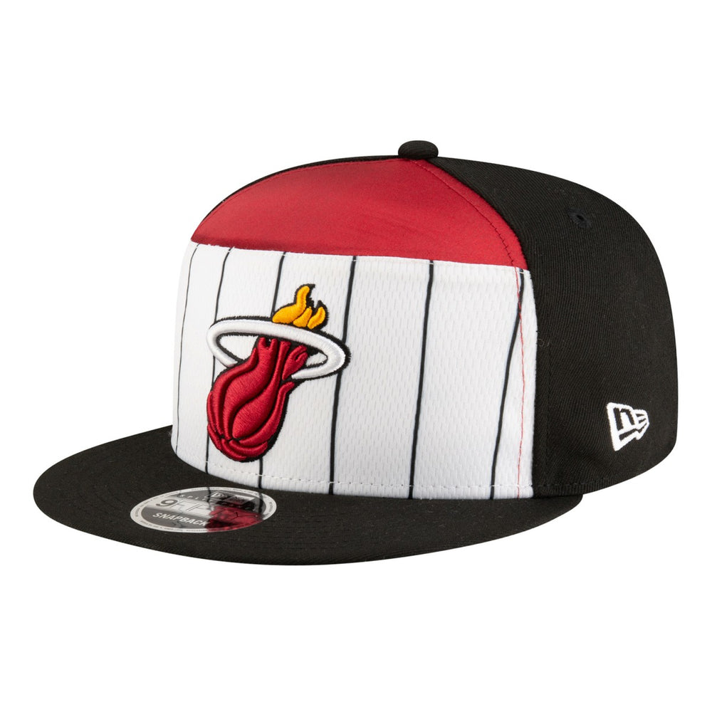 New Era - Miami Heat Youth 2025 NBA Tip Off Split Panel 9FIFTY Snapback Hat - White/Black