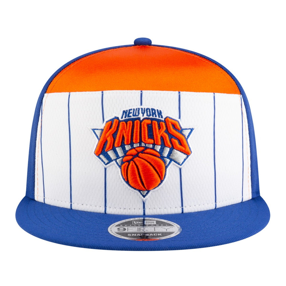 New Era - New York Knicks Youth 2025 NBA Tip Off Split Panel 9FIFTY Snapback Hat - White/Blue