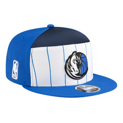 New Era - Dallas Mavericks Youth 2025 NBA Tip Off Split Panel 9FIFTY Snapback Hat - White/Blue