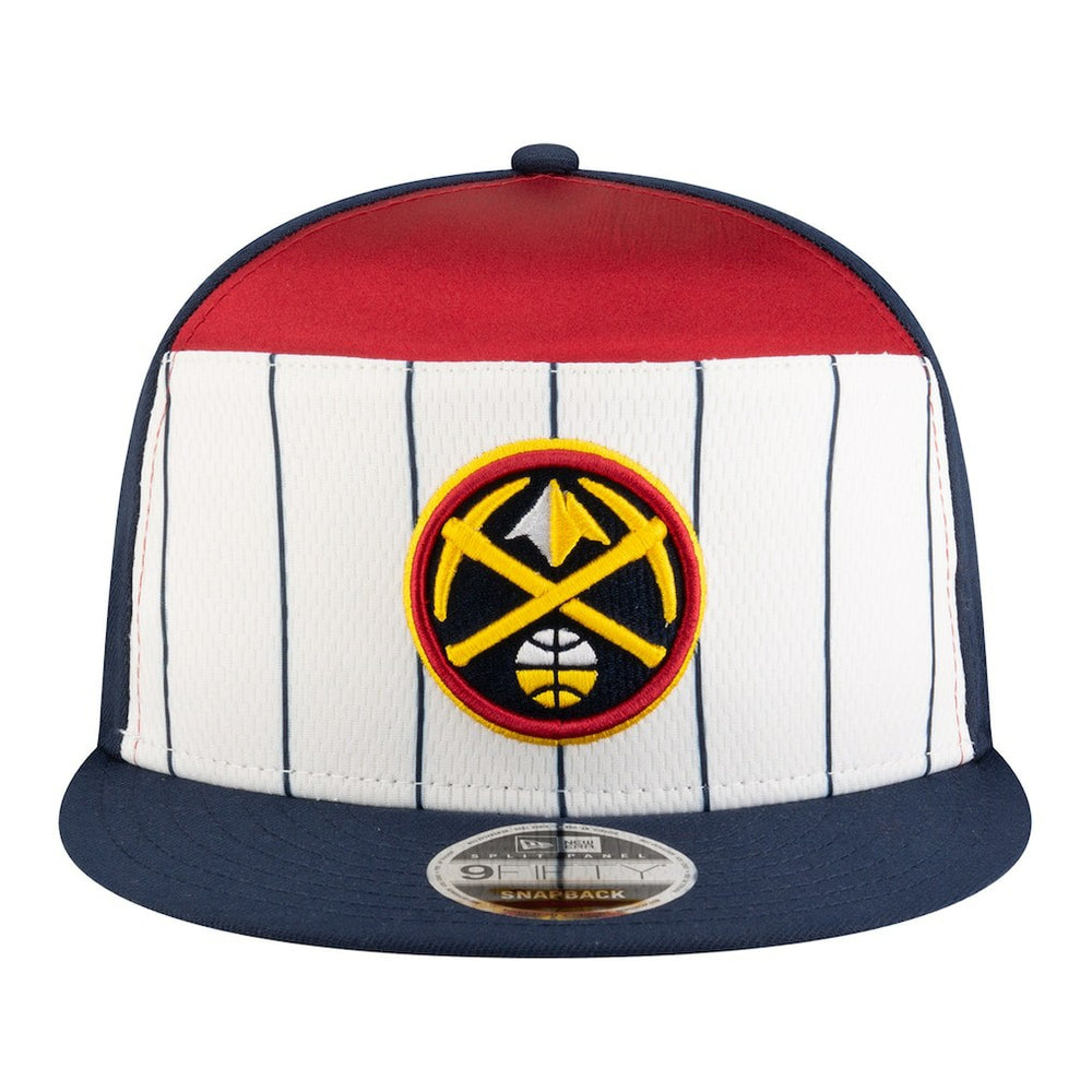 New Era - Denver Nuggets Youth 2025 NBA Tip Off Split Panel 9FIFTY Snapback Hat - White/Navy