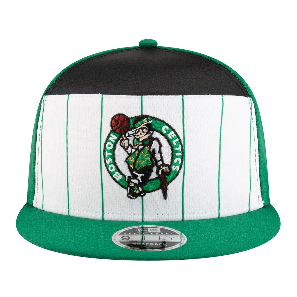 New Era - Boston Celtics Youth 2025 NBA Tip Off Split Panel 9FIFTY Snapback Hat - White/Kelly Green