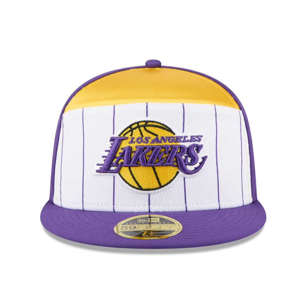 New Era - Los Angeles Lakers 2025 NBA Tip Off Split Panel 59FIFTY Fitted Hat - White/Purple