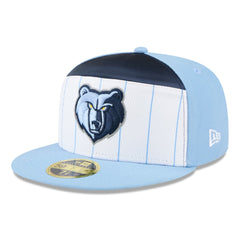 New Era - Memphis Grizzlies 2025 NBA Tip Off Split Panel 59FIFTY Fitted Hat - White/Light Blue