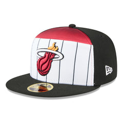 New Era - Miami Heat 2025 NBA Tip Off Split Panel 59FIFTY Fitted Hat - White/Black