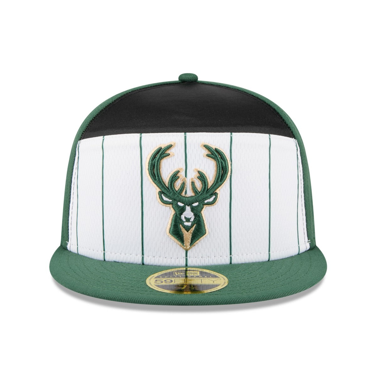 New Era - Milwaukee Bucks 2025 NBA Tip Off Split Panel 59FIFTY Fitted Hat - White/Hunter Green