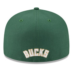 New Era - Milwaukee Bucks 2025 NBA Tip Off Split Panel 59FIFTY Fitted Hat - White/Hunter Green