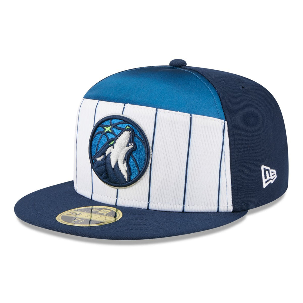 New Era - Minnesota Timberwolves 2025 NBA Tip Off Split Panel 59FIFTY Fitted Hat - White/Navy