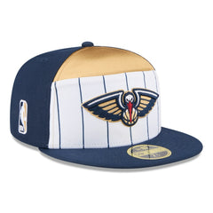 New Era - New Orleans Pelicans 2025 NBA Tip Off Split Panel 59FIFTY Fitted Hat - White/Navy