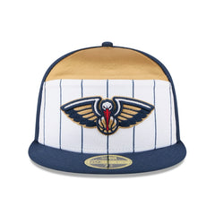 New Era - New Orleans Pelicans 2025 NBA Tip Off Split Panel 59FIFTY Fitted Hat - White/Navy