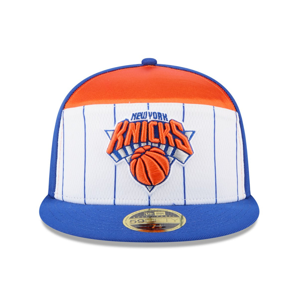 New Era - New York Knicks 2025 NBA Tip Off Split Panel 59FIFTY Fitted Hat - White/Blue