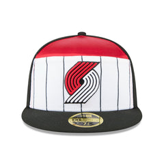 New Era - Portland Trail Blazers 2025 NBA Tip Off Split Panel 59FIFTY Fitted Hat - White/Black