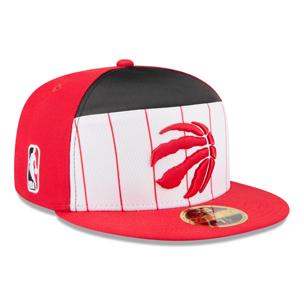 New Era - Toronto Raptors 2025 NBA Tip Off Split Panel 59FIFTY Fitted Hat - White/Red