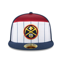 New Era - Denver Nuggets 2025 NBA Tip Off Split Panel 59FIFTY Fitted Hat - White/Navy