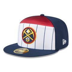 New Era - Denver Nuggets 2025 NBA Tip Off Split Panel 59FIFTY Fitted Hat - White/Navy