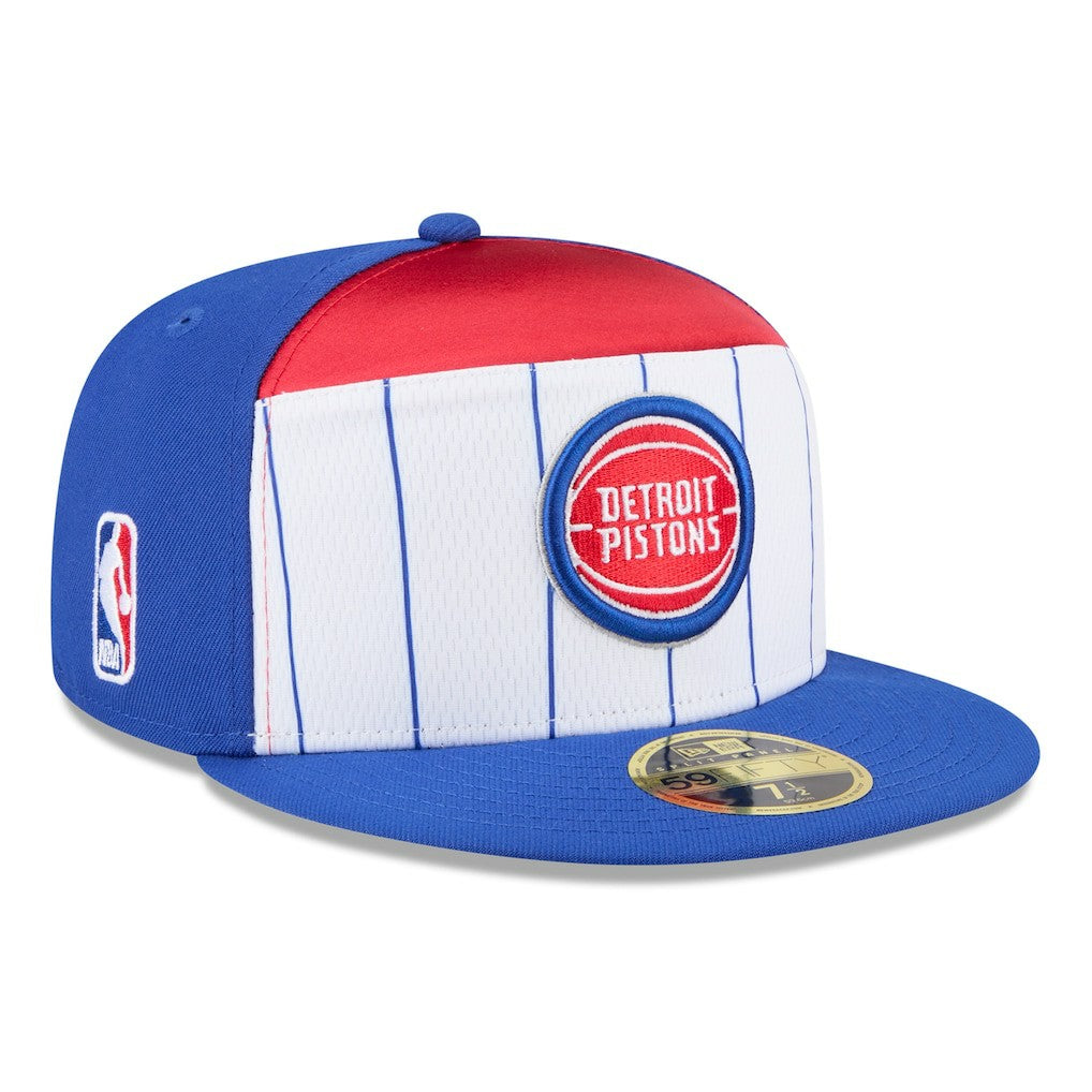 New Era - Detroit Pistons 2025 NBA Tip Off Split Panel 59FIFTY Fitted Hat - White/Blue