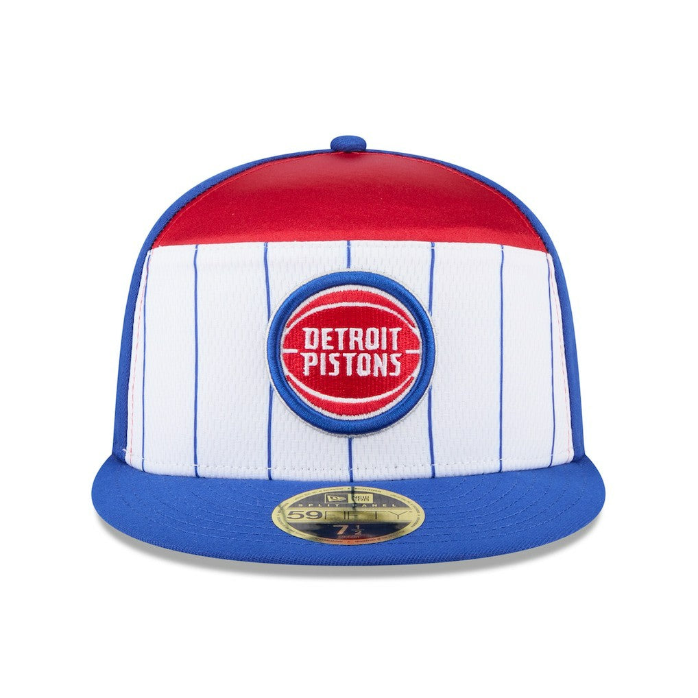 New Era - Detroit Pistons 2025 NBA Tip Off Split Panel 59FIFTY Fitted Hat - White/Blue