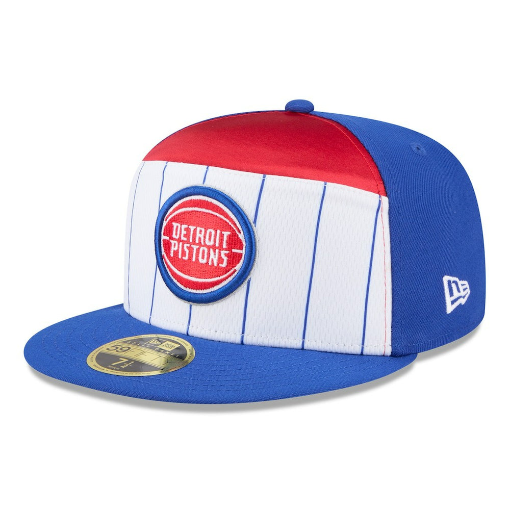 New Era - Detroit Pistons 2025 NBA Tip Off Split Panel 59FIFTY Fitted Hat - White/Blue