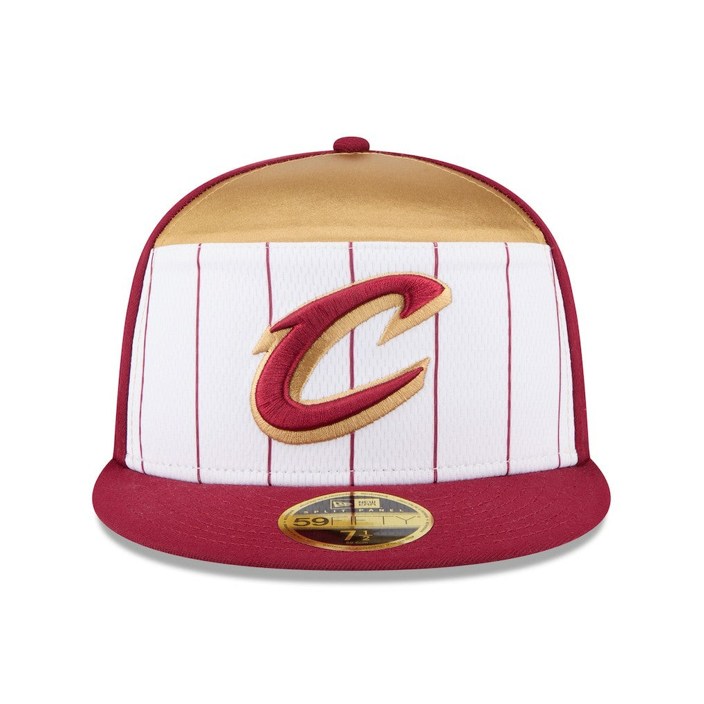 New Era - Cleveland Cavaliers 2025 NBA Tip Off Split Panel 59FIFTY Fitted Hat - White/Wine