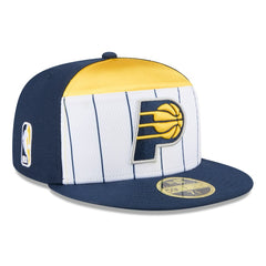 New Era - Indiana Pacers 2025 NBA Tip Off Split Panel 59FIFTY Fitted Hat - White/Navy