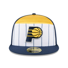 New Era - Indiana Pacers 2025 NBA Tip Off Split Panel 59FIFTY Fitted Hat - White/Navy