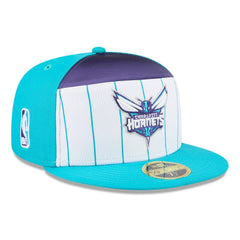 New Era - Charlotte Hornets 2025 NBA Tip Off Split Panel 59FIFTY Fitted Hat - White/Teal