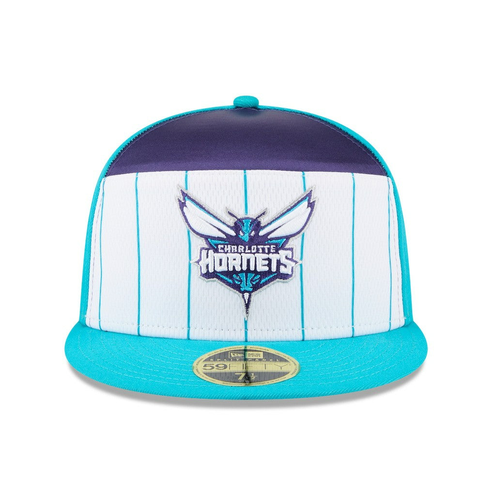 New Era - Charlotte Hornets 2025 NBA Tip Off Split Panel 59FIFTY Fitted Hat - White/Teal