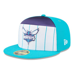 New Era - Charlotte Hornets 2025 NBA Tip Off Split Panel 59FIFTY Fitted Hat - White/Teal