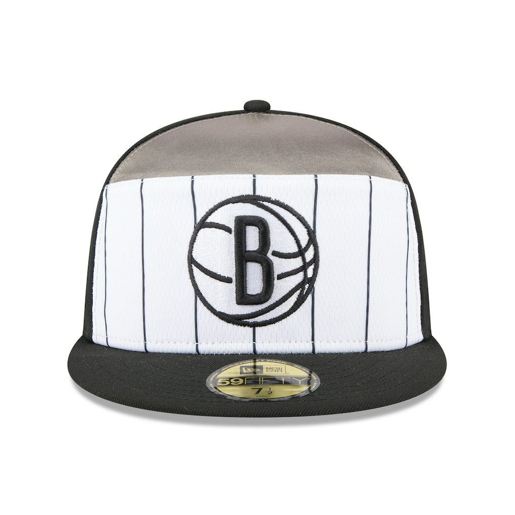 New Era - Brooklyn Nets 2025 NBA Tip Off Split Panel 59FIFTY Fitted Hat - White/Black