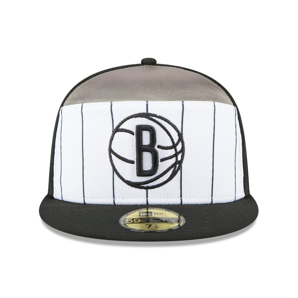 New Era - Brooklyn Nets 2025 NBA Tip Off Split Panel 59FIFTY Fitted Hat - White/Black