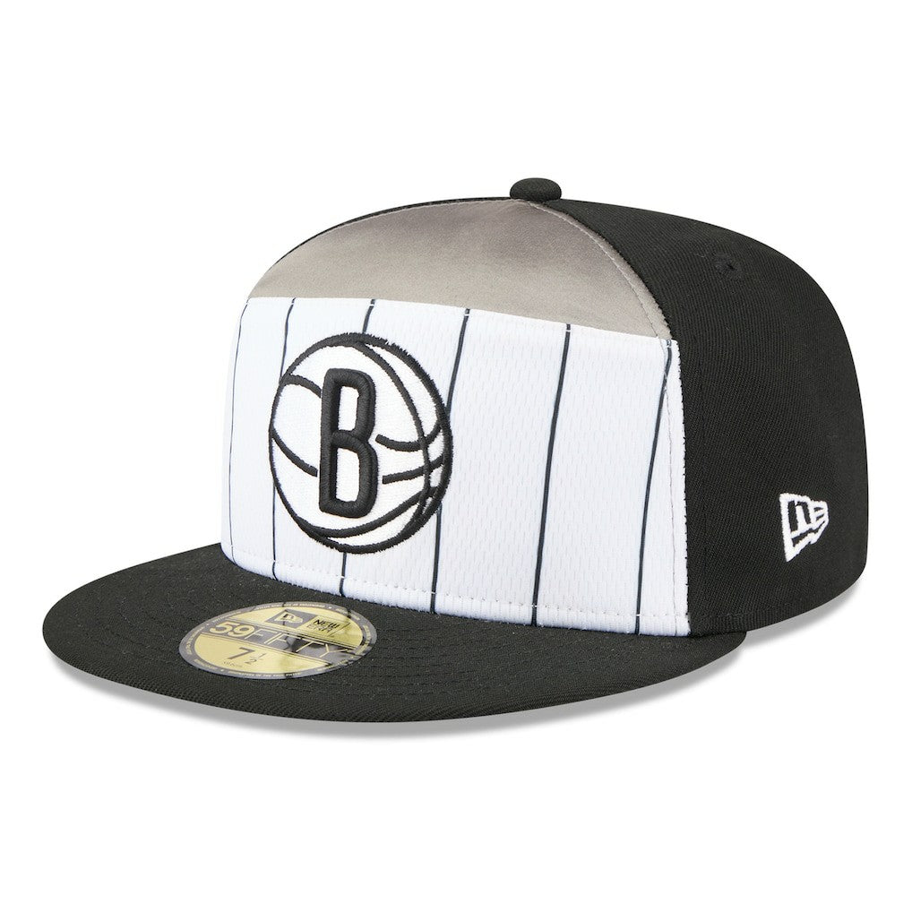New Era - Brooklyn Nets 2025 NBA Tip Off Split Panel 59FIFTY Fitted Hat - White/Black