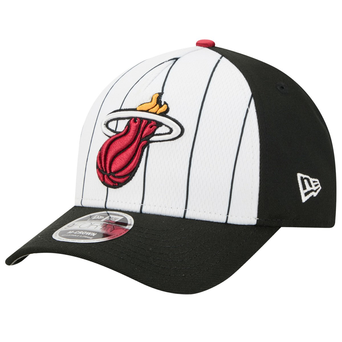 New Era - Miami Heat 2025 NBA Tip Off M-Crown A-Frame 9FORTY Adjustable Hat - White/Black