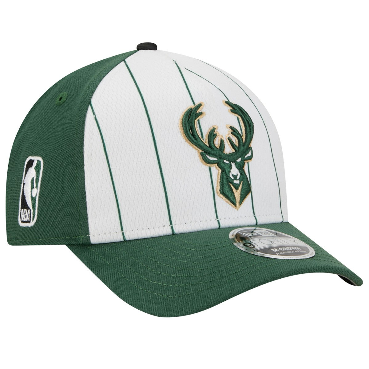 New Era - Milwaukee Bucks 2025 NBA Tip Off M-Crown A-Frame 9FORTY Adjustable Hat - White/Hunter Green