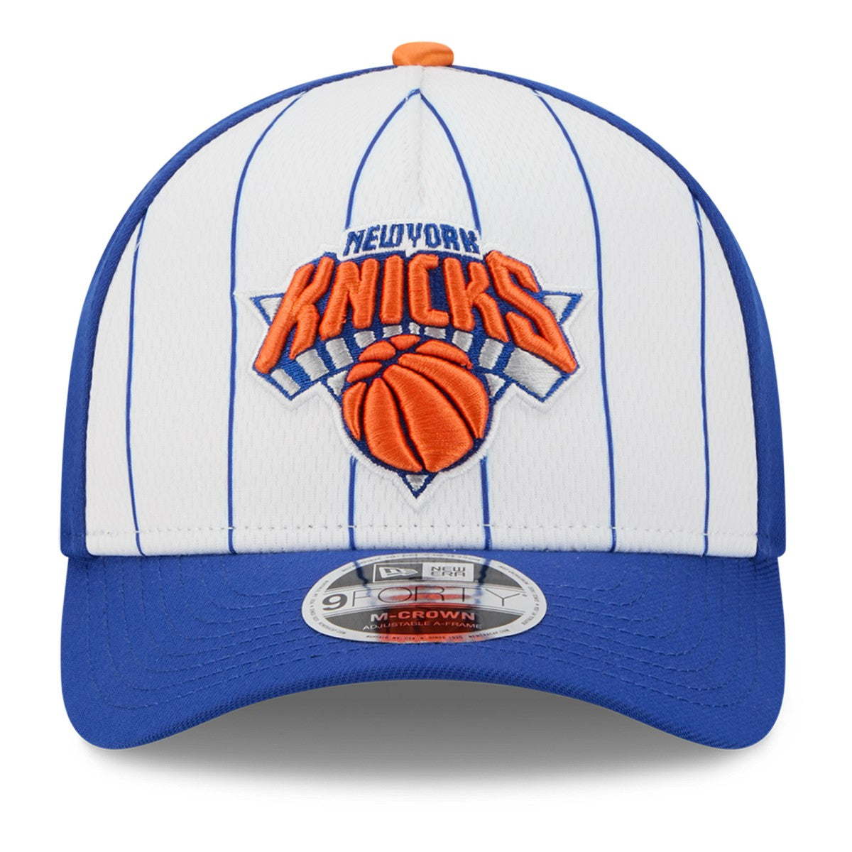 New Era - New York Knicks 2025 NBA Tip Off M-Crown A-Frame 9FORTY Adjustable Hat - White/Blue