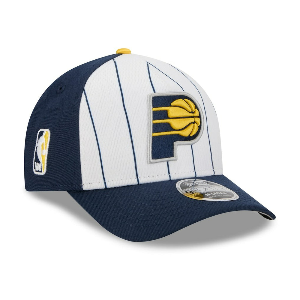 New Era - Indiana Pacers 2025 NBA Tip Off M-Crown A-Frame 9FORTY Adjustable Hat - White/Navy