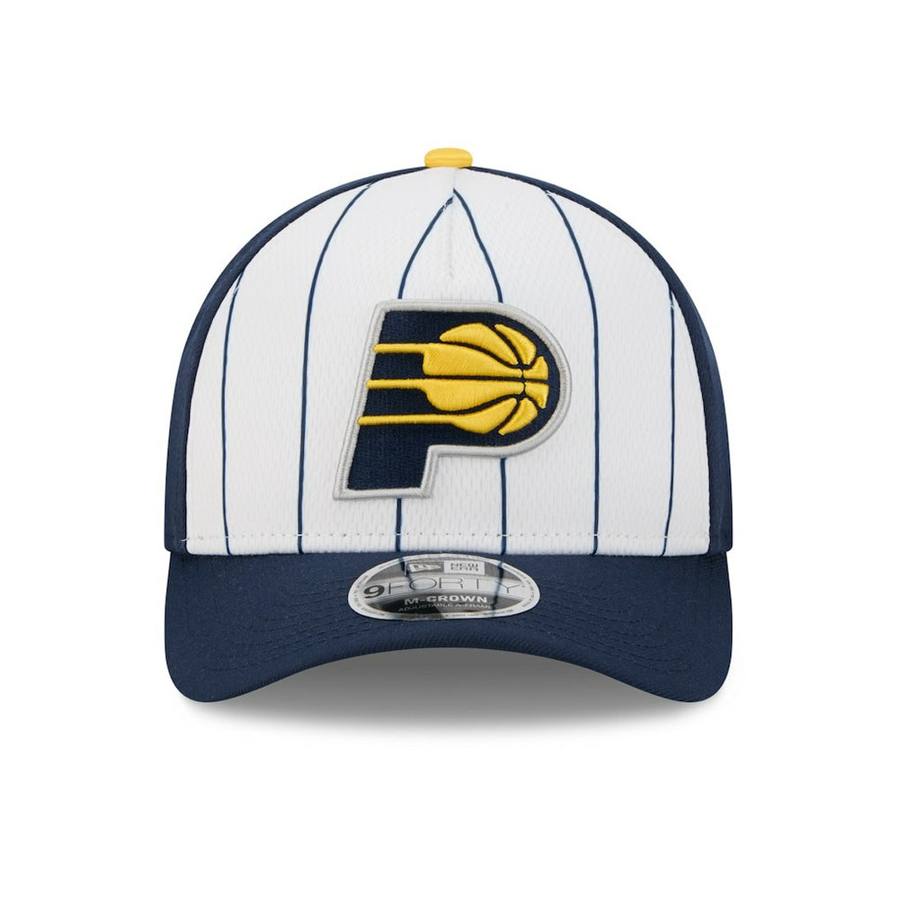 New Era - Indiana Pacers 2025 NBA Tip Off M-Crown A-Frame 9FORTY Adjustable Hat - White/Navy