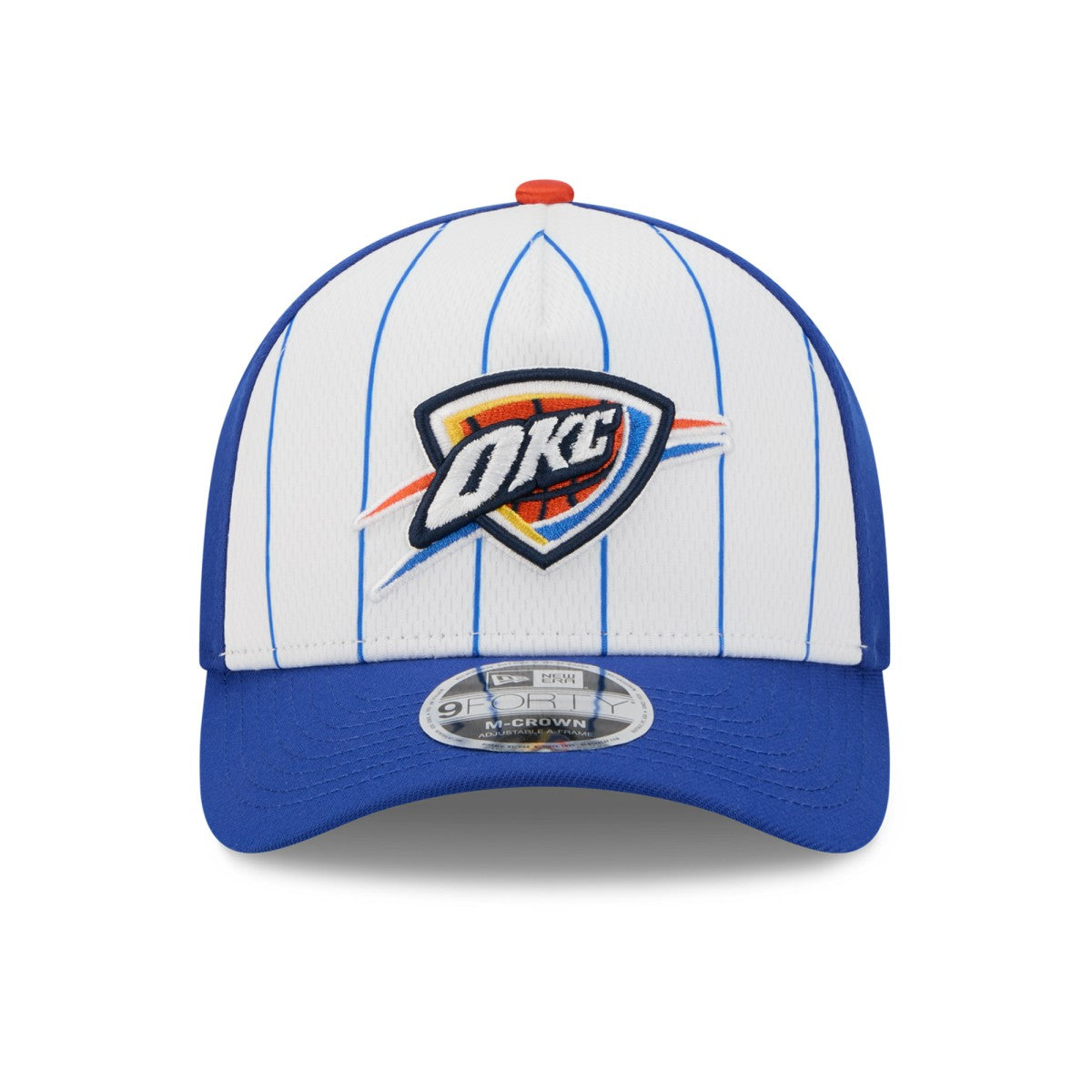 New Era - Oklahoma City Thunder 2025 NBA Tip Off M-Crown A-Frame 9FORTY Adjustable Hat - White/Blue