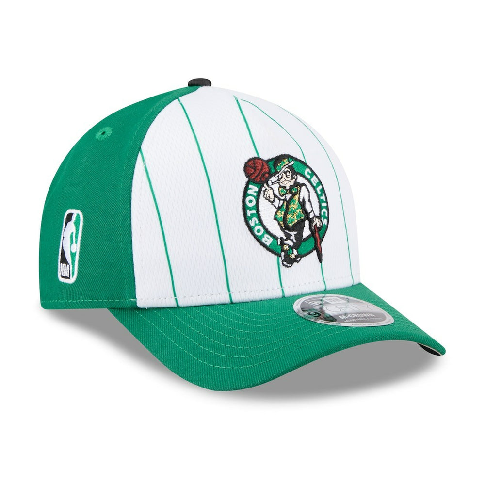 New Era - Boston Celtics 2025 NBA Tip Off M-Crown A-Frame 9FORTY Adjustable Hat - White/Kelly Green