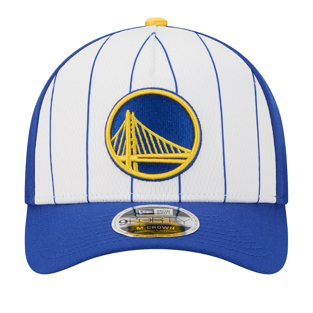 New Era - Golden State Warriors 2025 NBA Tip Off M-Crown A-Frame 9FORTY Adjustable Hat - White/Royal