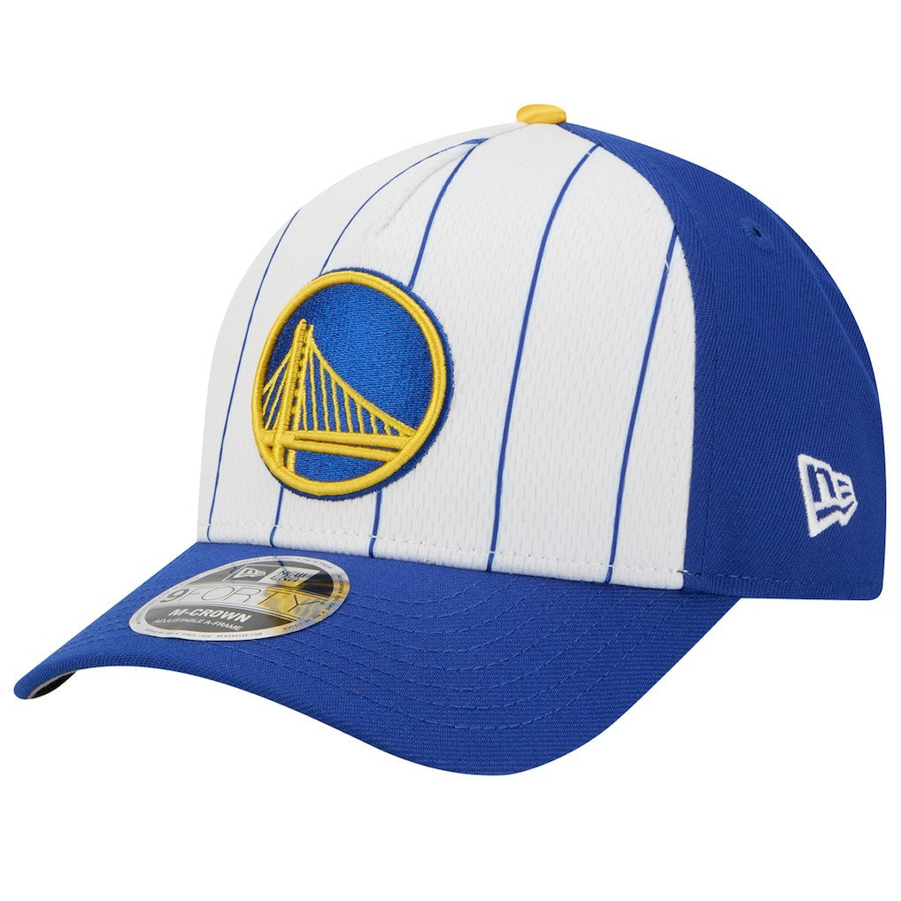 New Era - Golden State Warriors 2025 NBA Tip Off M-Crown A-Frame 9FORTY Adjustable Hat - White/Royal