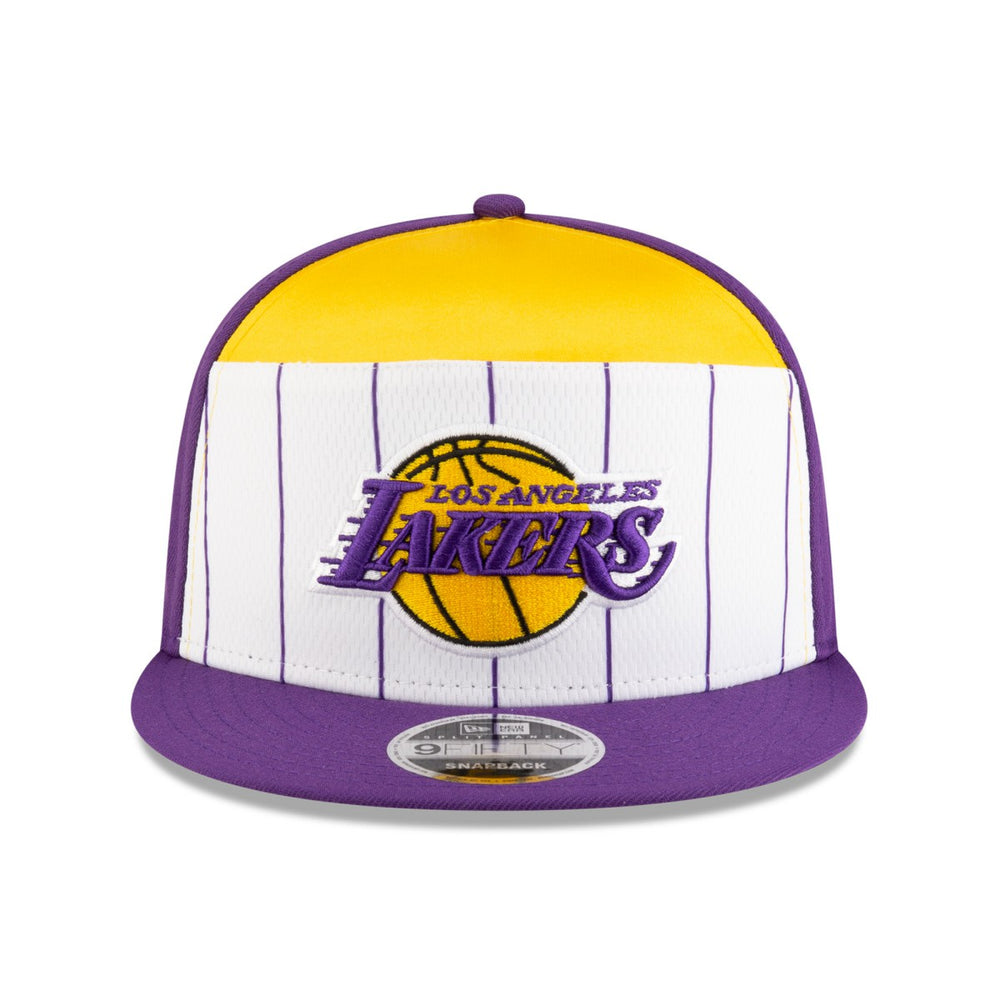 New Era - Los Angeles Lakers 2025 NBA Tip Off Split Panel 9FIFTY Snapback Hat - White/Purple