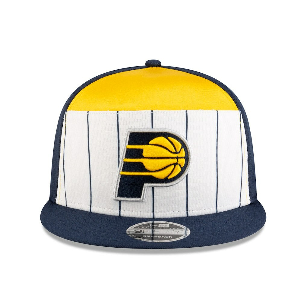 New Era - Indiana Pacers 2025 NBA Tip Off Split Panel 9FIFTY Snapback Hat - White/Navy