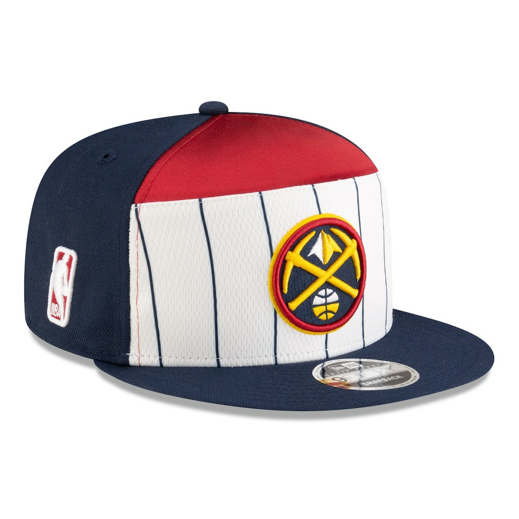 New Era - Denver Nuggets 2025 NBA Tip Off Split Panel 9FIFTY Snapback Hat - White/Navy