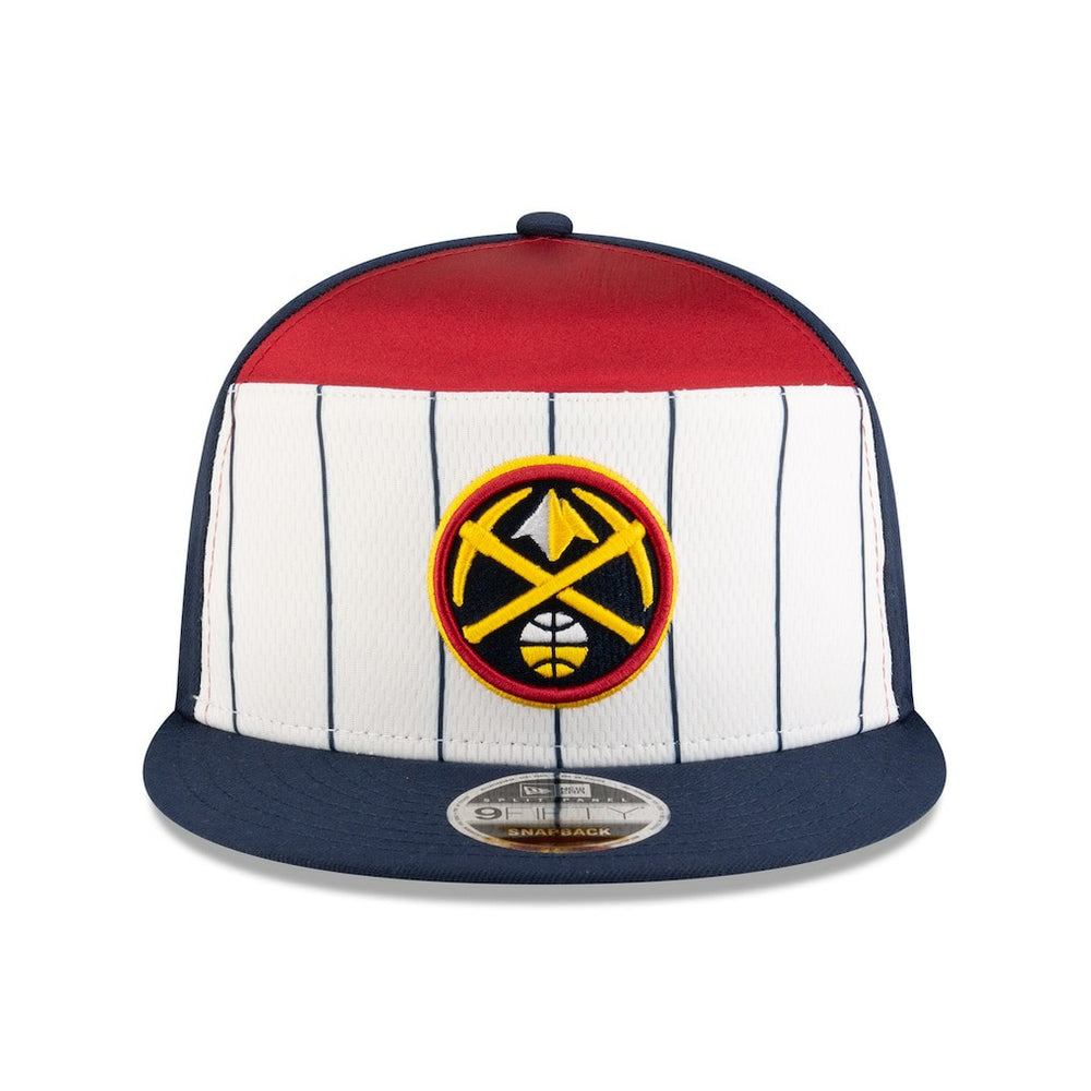 New Era - Denver Nuggets 2025 NBA Tip Off Split Panel 9FIFTY Snapback Hat - White/Navy