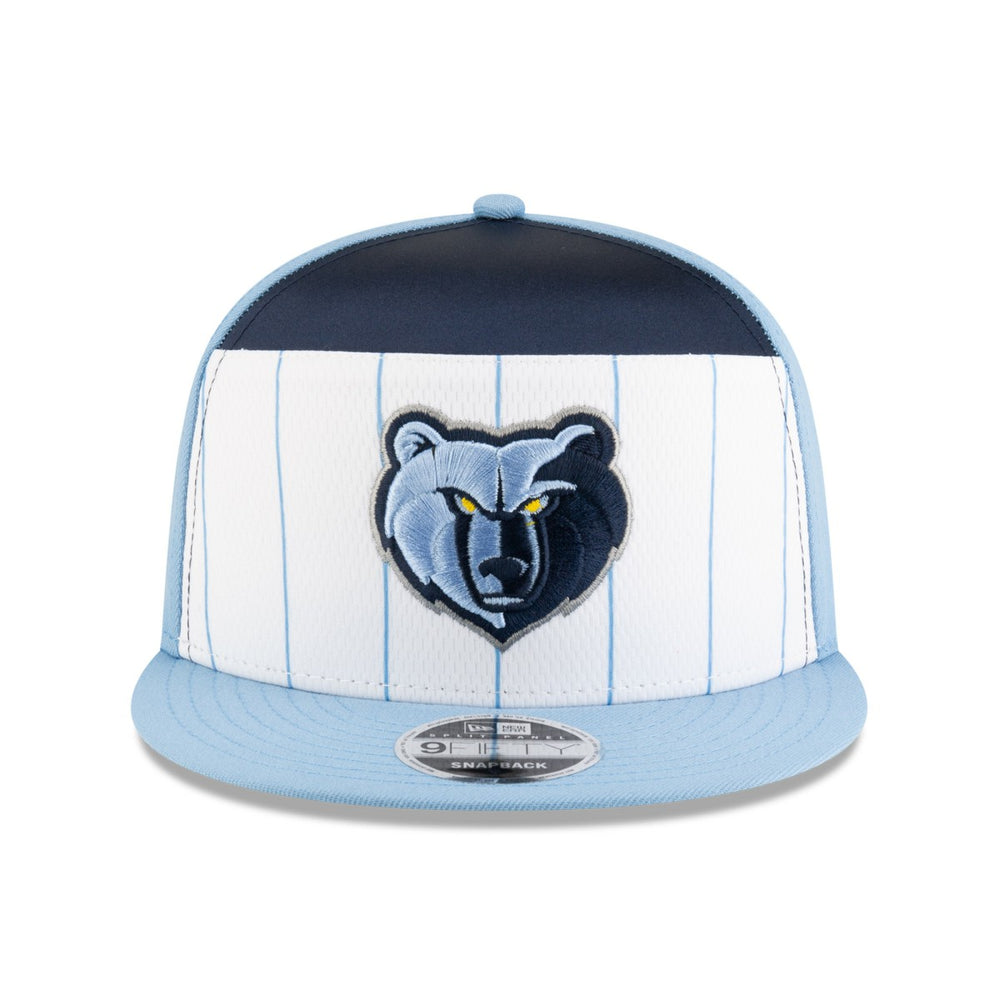 New Era - Memphis Grizzlies 2025 NBA Tip Off Split Panel 9FIFTY Snapback Hat - White/Light Blue